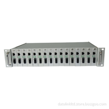 19"2u 16-Slot Fiber Media Converter Rack